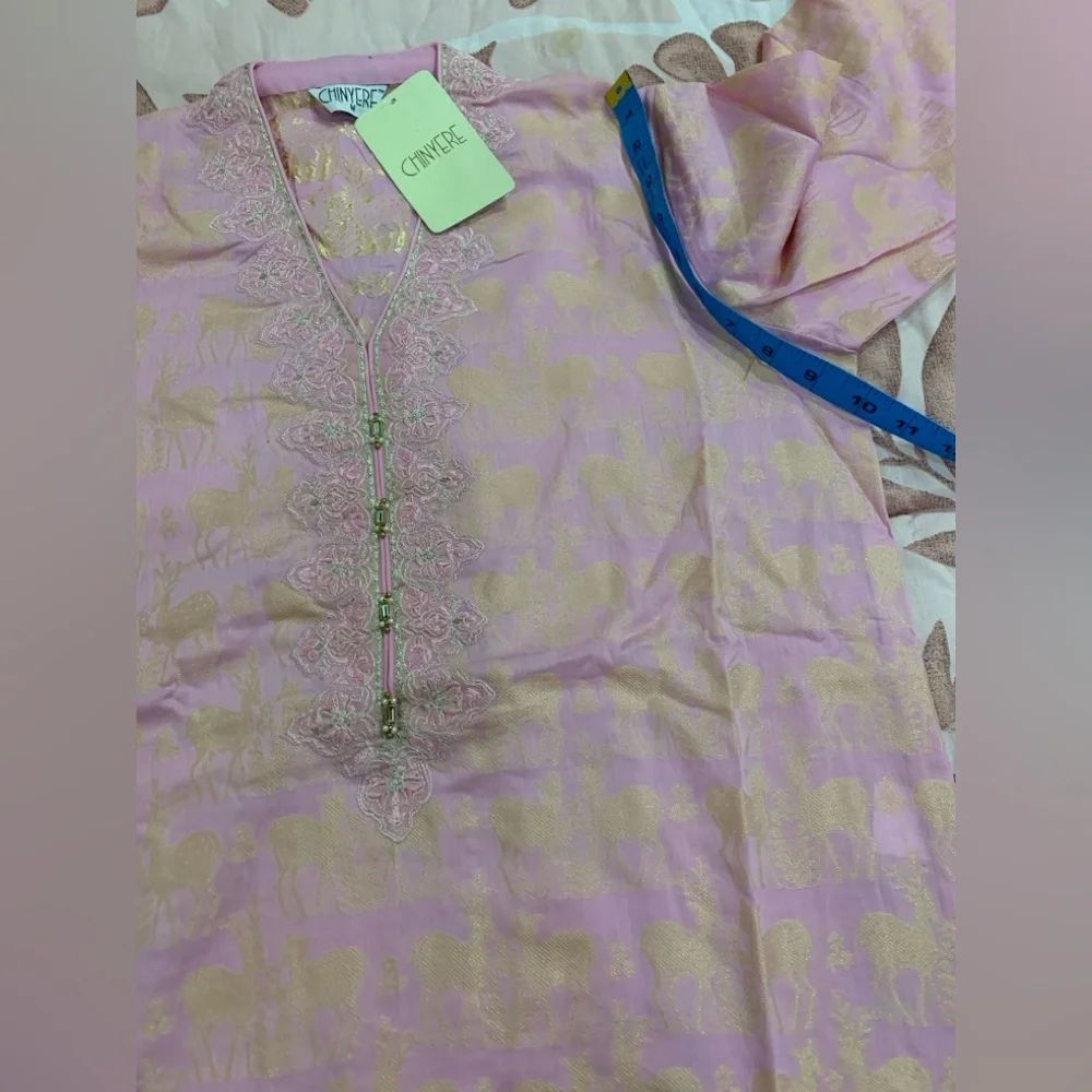 Elegant Pink Women's Dress - Picture 11 of 12